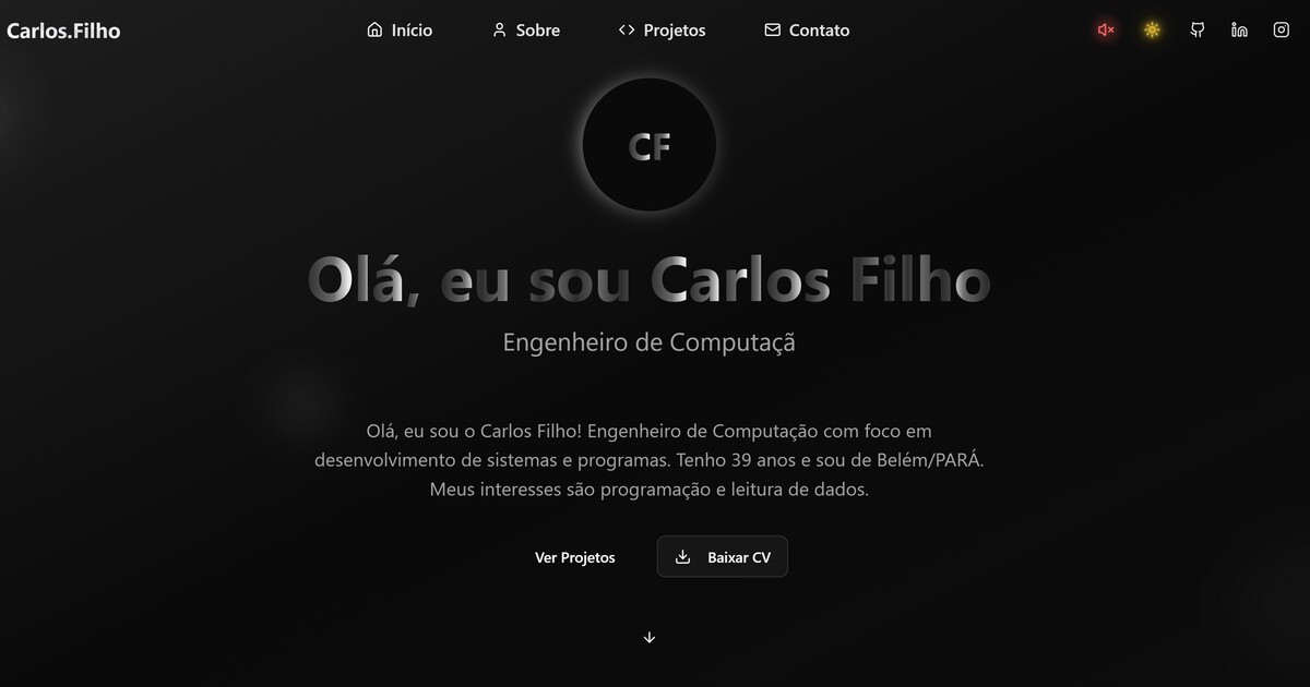 Preview do portfólio de Carlos Filho